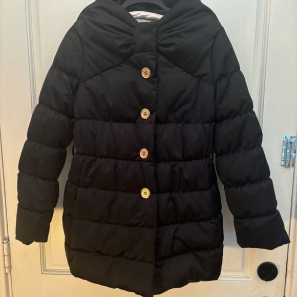 Kate Spade Black Bow Belted Puffer Jacket - Picture 8 of 12
